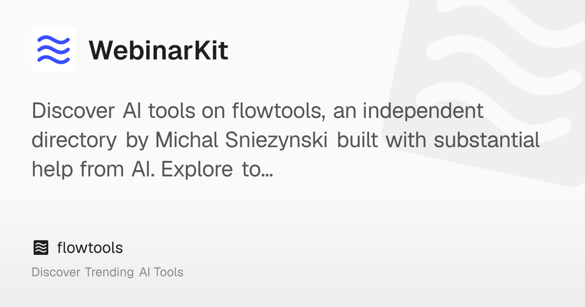 WebinarKit: The modern, AI powered automated webinar platform. Sell 24/ ...